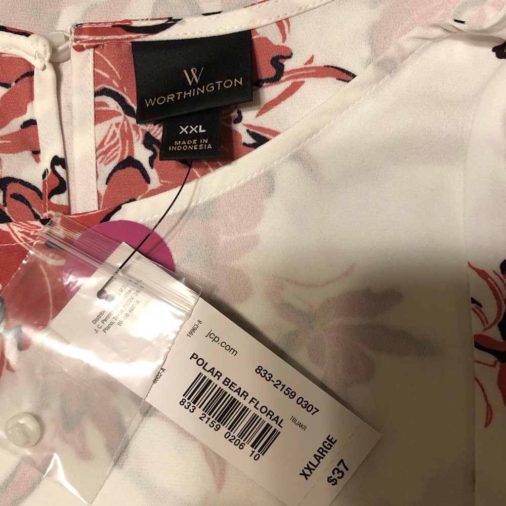 Worthington Asymmetrical Bow Top - Picture 3 of 3